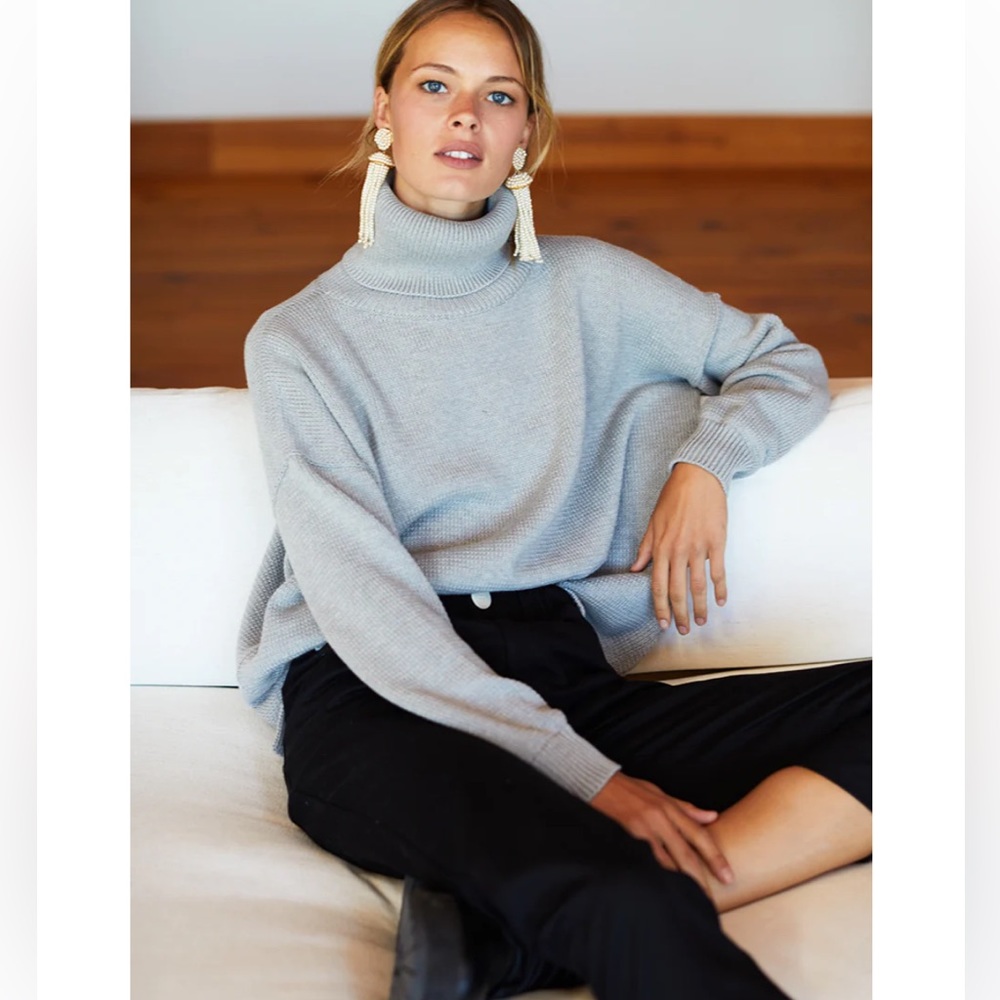 Emerson Fry Gray Carolyn Turtleneck Sweater